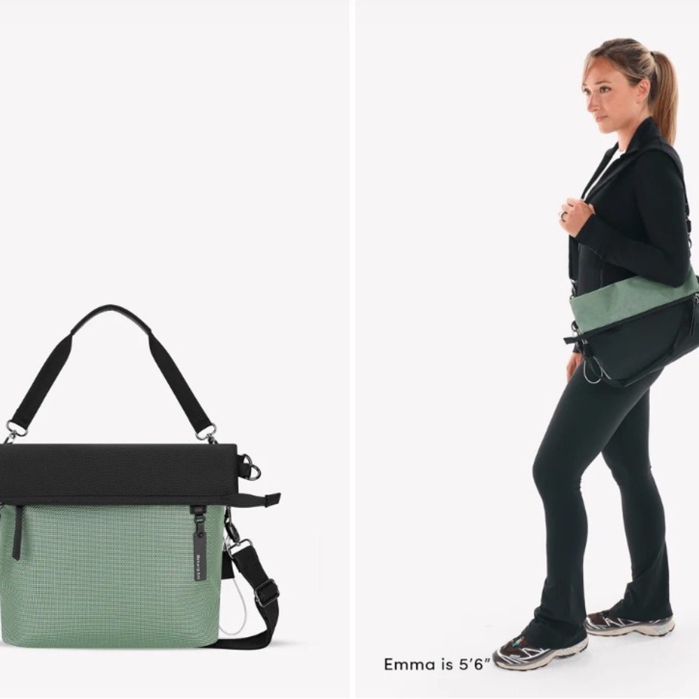 Sherpani Green and Black Crossbody Bag